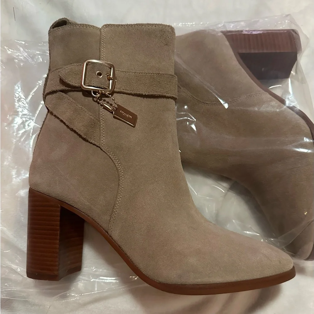 Coach Tan Heeled Boots - Picture 2 of 9